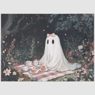 Papel De Seda Fiesta del Té de Fantasmas Picnic Decoupage