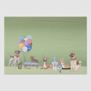 Papel De Seda Fiesta del tema del perro Feliz cumpleaños