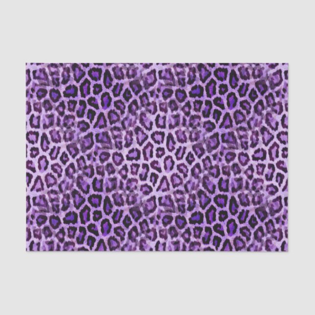Papel De Seda Fiesta Femenina de Estampado Animal de Leopardo Pú (Anverso)