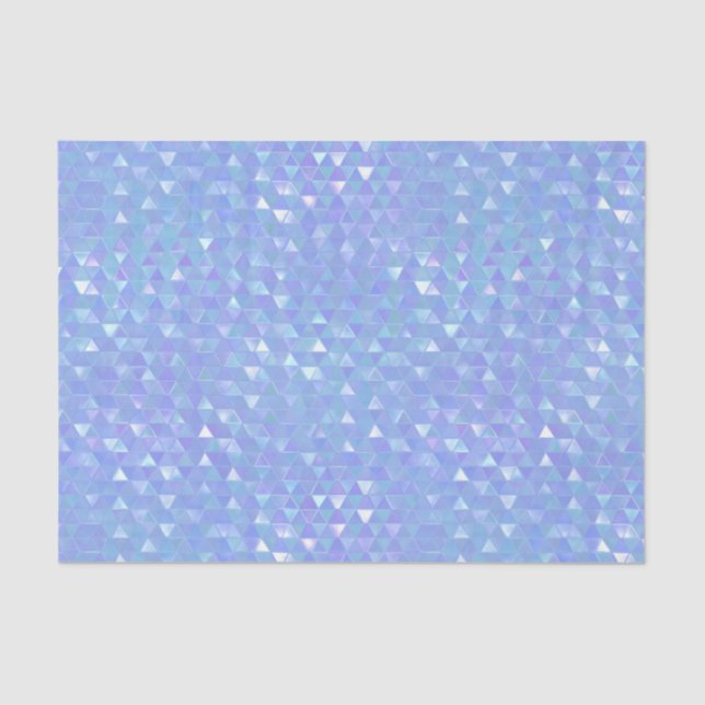 Papel De Seda Fiesta geométrico de moda violeta azul triángulos (Anverso)