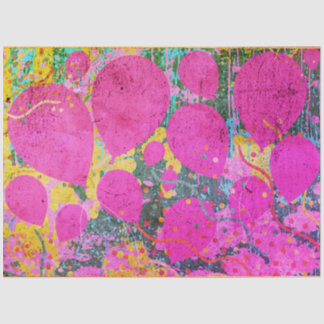 Papel De Seda Fiesta Globos Pintura Naranja azul rosa Oro verde
