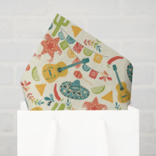 Papel De Seda Fiesta Mexicana Cumpleaños Patterado