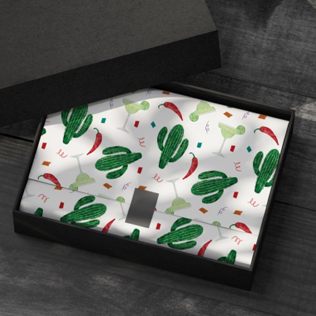 Papel De Seda Fiesta mexicana, Margaritas y pimientos de chile (Subido por el creador)