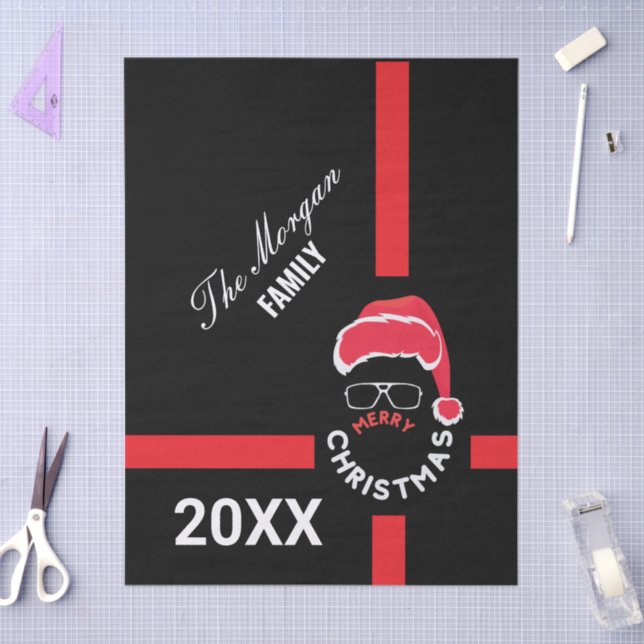 Papel De Seda Fiesta navideña de los Navidades negros rojos (Artesanía)