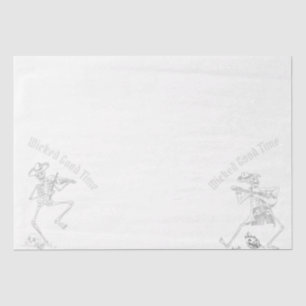 Papel De Seda Fiesta Negra de Halloween Retro Grunge