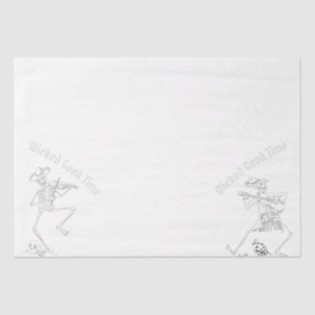 Papel De Seda Fiesta Negra de Halloween Retro Grunge (Anverso)