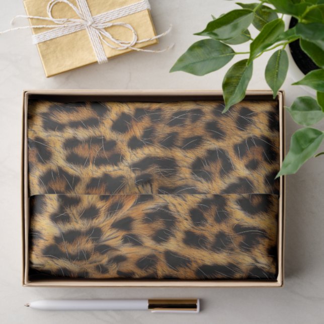 Papel De Seda Fiesta Safari con Estampado de Leopardo ID1153 (Regalo )