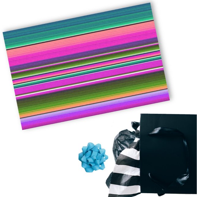 Papel De Seda Fiesta tradicional mexicana de manta serape rosado (Subido por el creador)