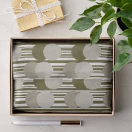 Papel De Seda Fiesta verde oliva Confetti y patrón de insel