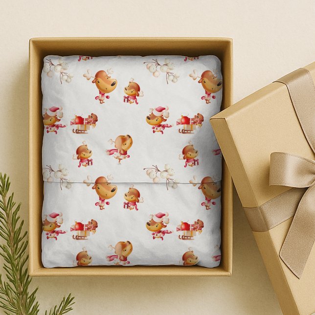 Papel De Seda Fiestas Navideñas de Reno Adorable (Subido por el creador)
