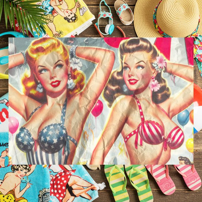 Papel De Seda Fiestas Retro Beach Pin-ups (Subido por el creador)