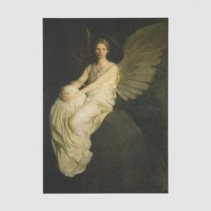 Papel De Seda Figura alada sobre una roca de Abbott Thayer