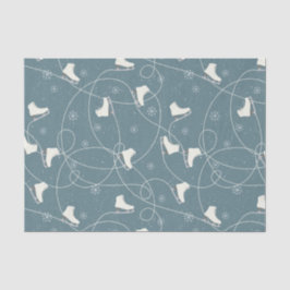 Papel De Seda Figura Patinaje sobre patinaje sobre el azul del e