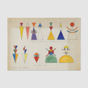 Papel De Seda Figuras pintadas por Wassily Kandinsky