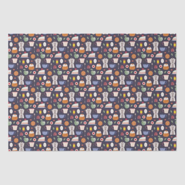 Papel De Seda Fika (eclipse) - Patrón acuarela (Anverso)