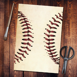 Papel De Seda Filas de béisbol rusticas verticales
