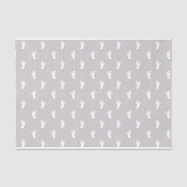 PAPEL DE SEDA FILAS DE PASTEL GRAY BABE FEET (Anverso)