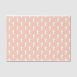 PAPEL DE SEDA FILAS DE PASTEL PEACH NARANJA PIES DE BEBÉ