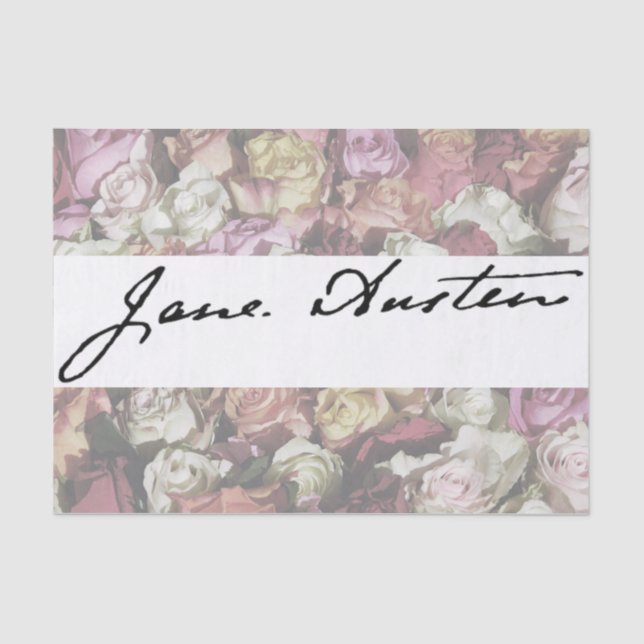 Papel De Seda Firma de Jane Austen (Anverso)