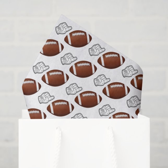 Papel De Seda First Year Down Football Birthday  (Bolsa de regalo)