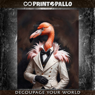 Papel De Seda Flaimenco dandi victoriano noble con corbata de la