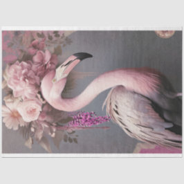 Papel De Seda Flaire Flamenco Pájaro y Arte Floral
