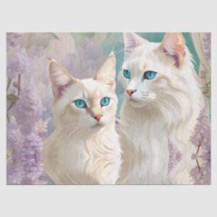 Papel De Seda Flame y Lilac Lynx Point arte de retrato siamés