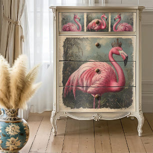Papel De Seda Flamenco Rosa Real Decoupage Coronado
