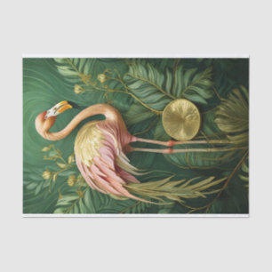 Papel De Seda Flamenco Sonrojado Dorado Brillante, Elegante