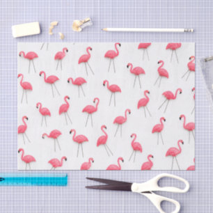 Papel De Seda Flamencos de plástico rosado para césped