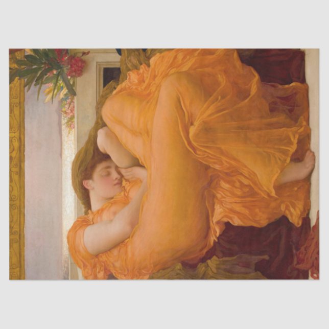 Papel De Seda Flaming June (por Frederic Leighton) (Anverso)