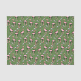 Papel De Seda Flamingo Aves patrón Deco de 20 hijos verde Bonito