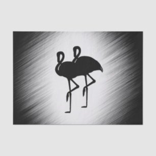 Papel De Seda Flamingo blanco y negro