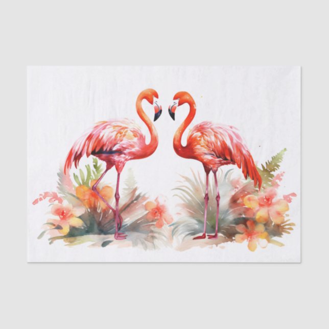 Papel De Seda Flamingo de verano (Anverso)