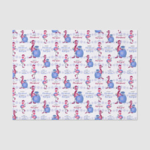 Papel De Seda Flamingo Navidad Tropical 