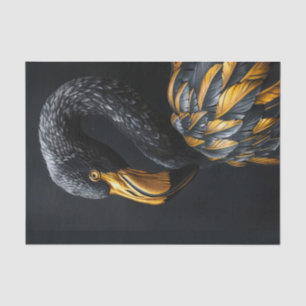 Papel De Seda Flamingo negro y oro8