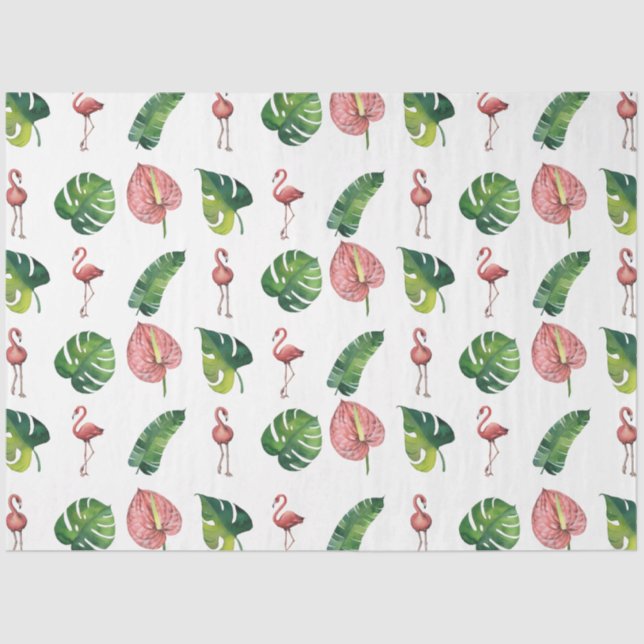 Papel De Seda Flamingo Tropical Vibes Series Design 3 (Anverso)