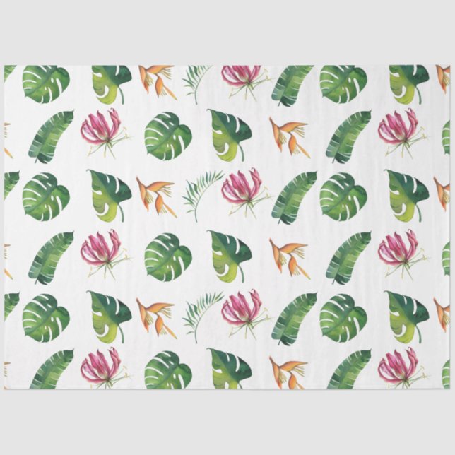 Papel De Seda Flamingo Tropical Vibes Series Design 4 (Anverso)