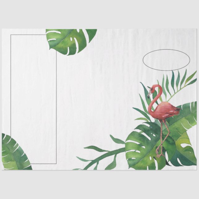 Papel De Seda Flamingo Tropical Vibes Series Design 7 (Anverso)