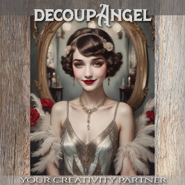 Papel De Seda Flapper de Charleston - Decoupage -