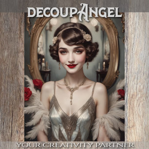 Papel De Seda Flapper de Charleston - Decoupage -
