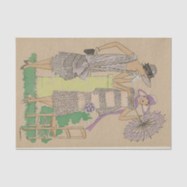 Papel De Seda Flappers de moda parisina