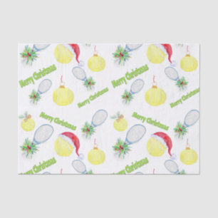 Papel De Seda Flauta de tenis y raquetas navideñas