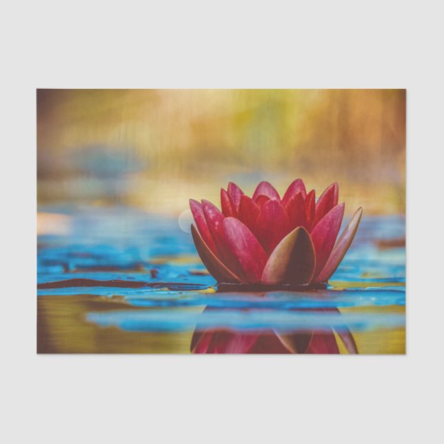 Papel De Seda Floating Red Lotus Tissue  Paper (Anverso)