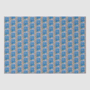 Papel De Seda Flor azul