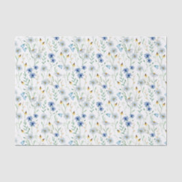 Papel De Seda Flor azul acuática