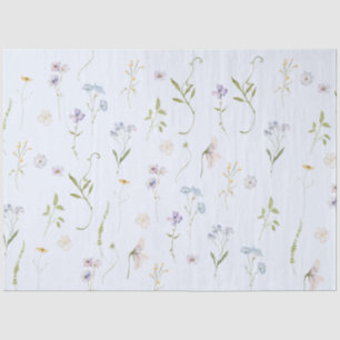 Papel De Seda Flor azul Flor Floral elegante Bebé Niño ducha