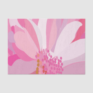 Papel De Seda Flor Daisy Rosa Flor  