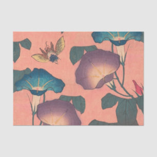 Papel De Seda Flor de abeja rosa Arte Clásico Hokusai