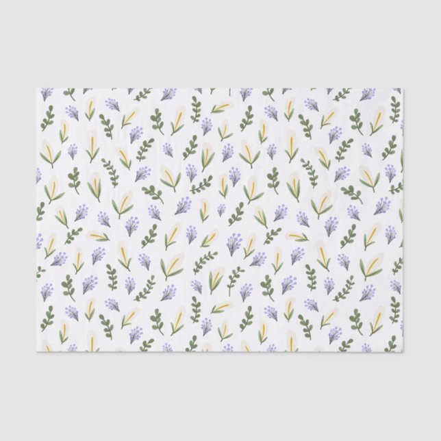 Papel de seda flor de agua y lavanda (Anverso)